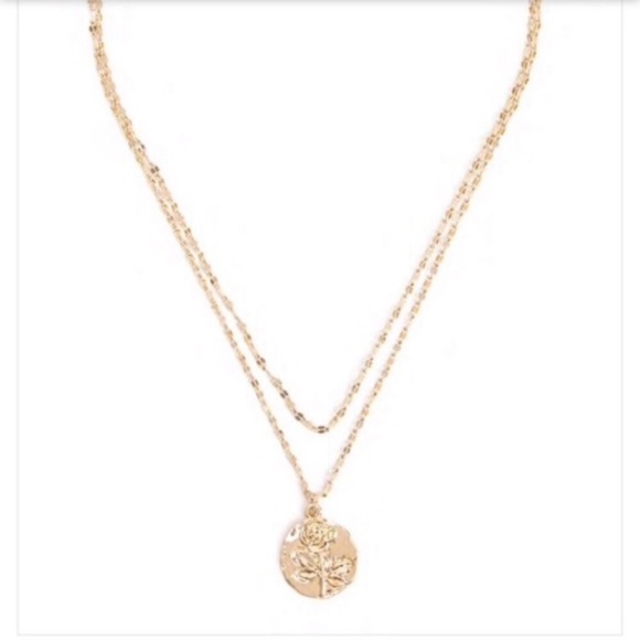 Free People Layered Rose Pendant Necklace - Picture 2 of 5